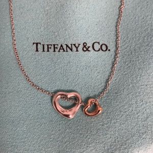 Tiffany & Co Elsa Peretti Double Open Heart Necklace